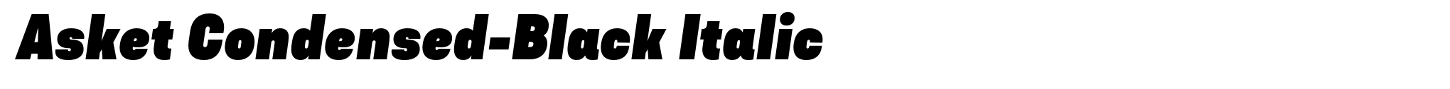 Asket Condensed-Black Italic image